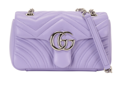 Small GG Marmont Shoulder Bag, Leather, Purple, 498879, DB, 3*